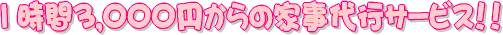 1���ԂR�O�O�O�~����̉Ǝ���s�T�[�r�X�I�I